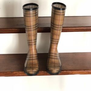 Burberry rain boots